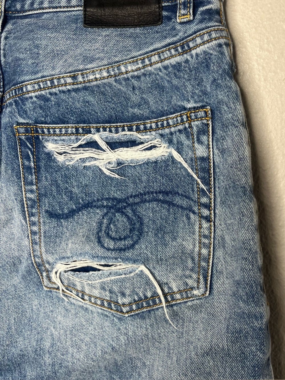 R13 Distressed Marky Drop Short in Bain Size 27 Streetwear Summer - Picture 9 of 13